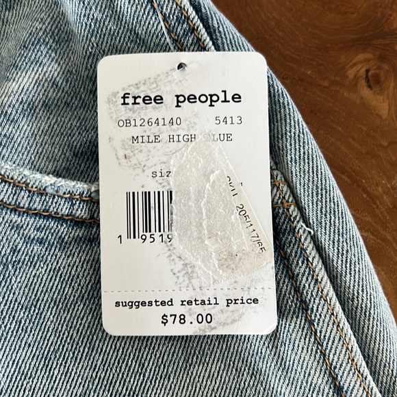 *HOST PICK* NWT We the Free - Free People Mile High Blue Cutoff Skirt - Picture 8 of 8